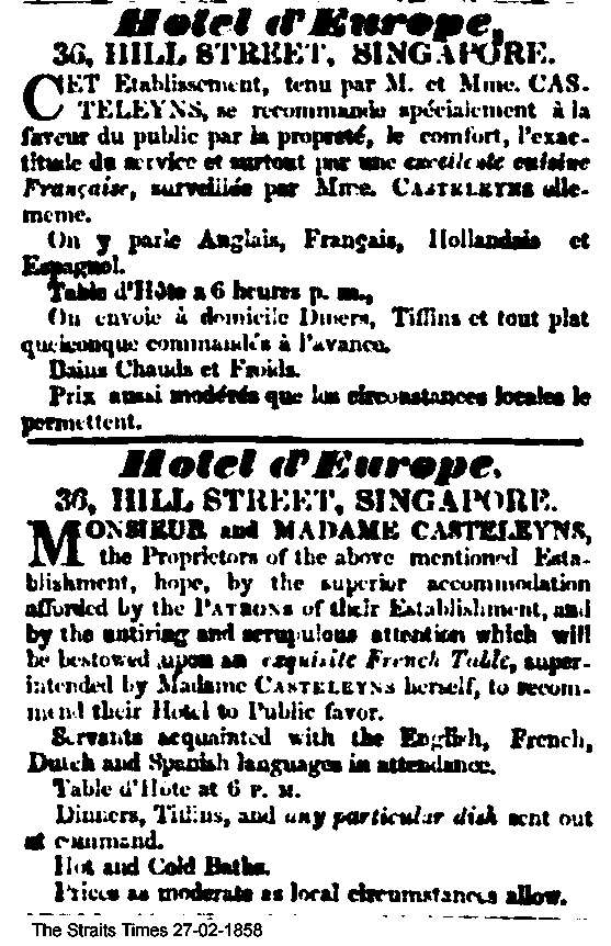 The Straits Times, 27/2/1858