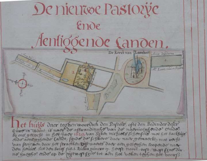 Beschrijving nieuwe pastorij in Landboek 1669