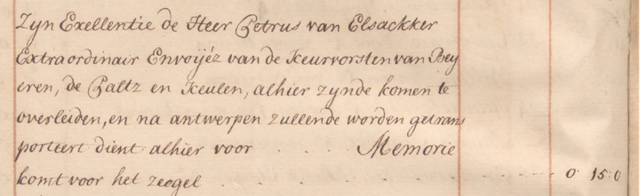 Register ontvangen impost begraven 1e-4e klasse (11/3/1755)