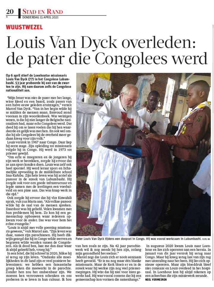 Gazet van Antwerpen, 15/4/2021