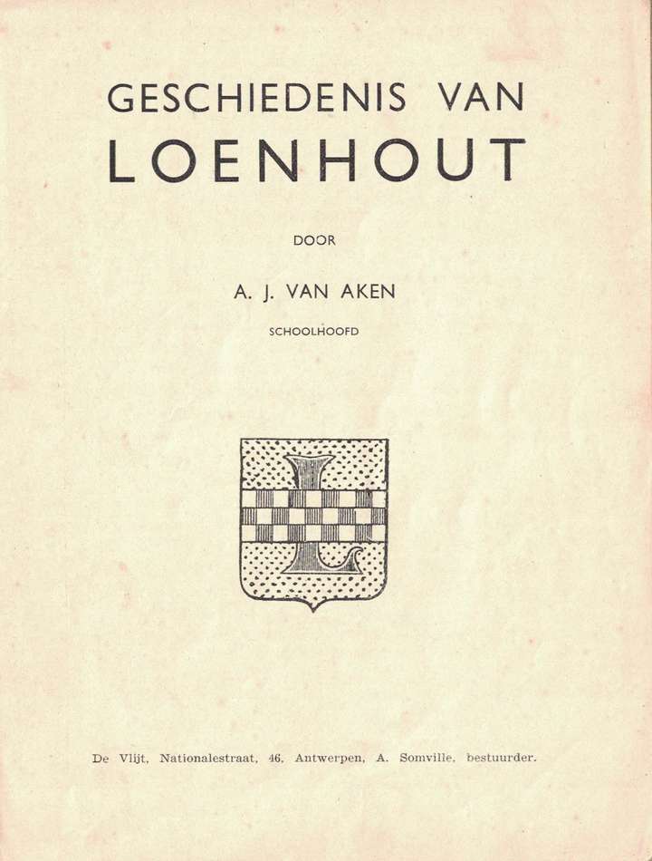 Geschiedenis van Loenhout (1938), titelblad