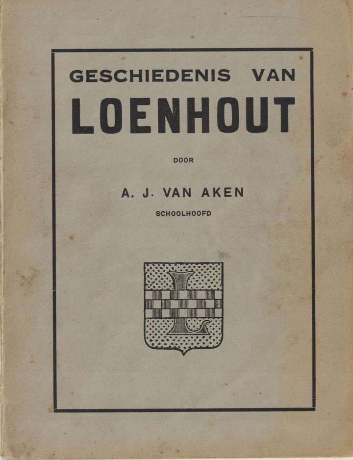 Geschiedenis van Loenhout (1938), voorkaft