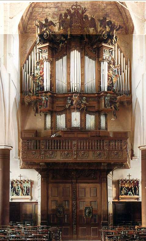 Het oude orgel, foto ingekleurd door Jack Philips